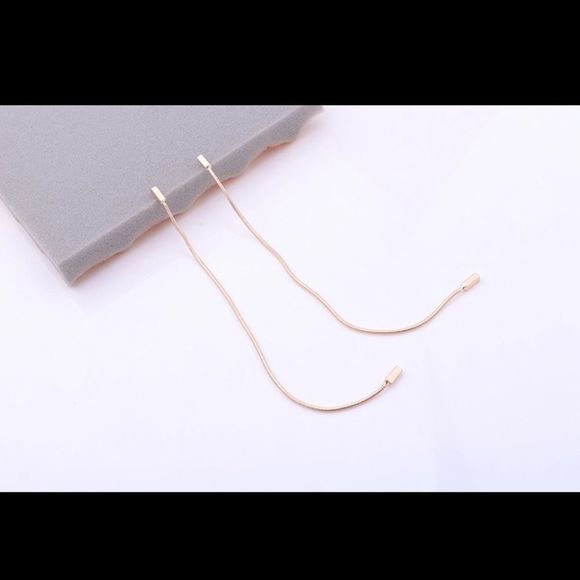 Extra long silver dangling earrings - Picture 5 of 7